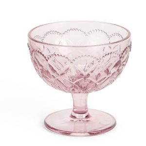 6 coppette in vetro rosato Nuvole di Stoffa "Fiorirà Collection"