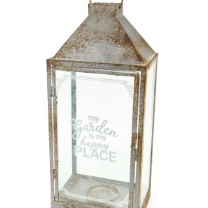 Lanterna in Metallo arrugginito – Nuvole di Stoffa