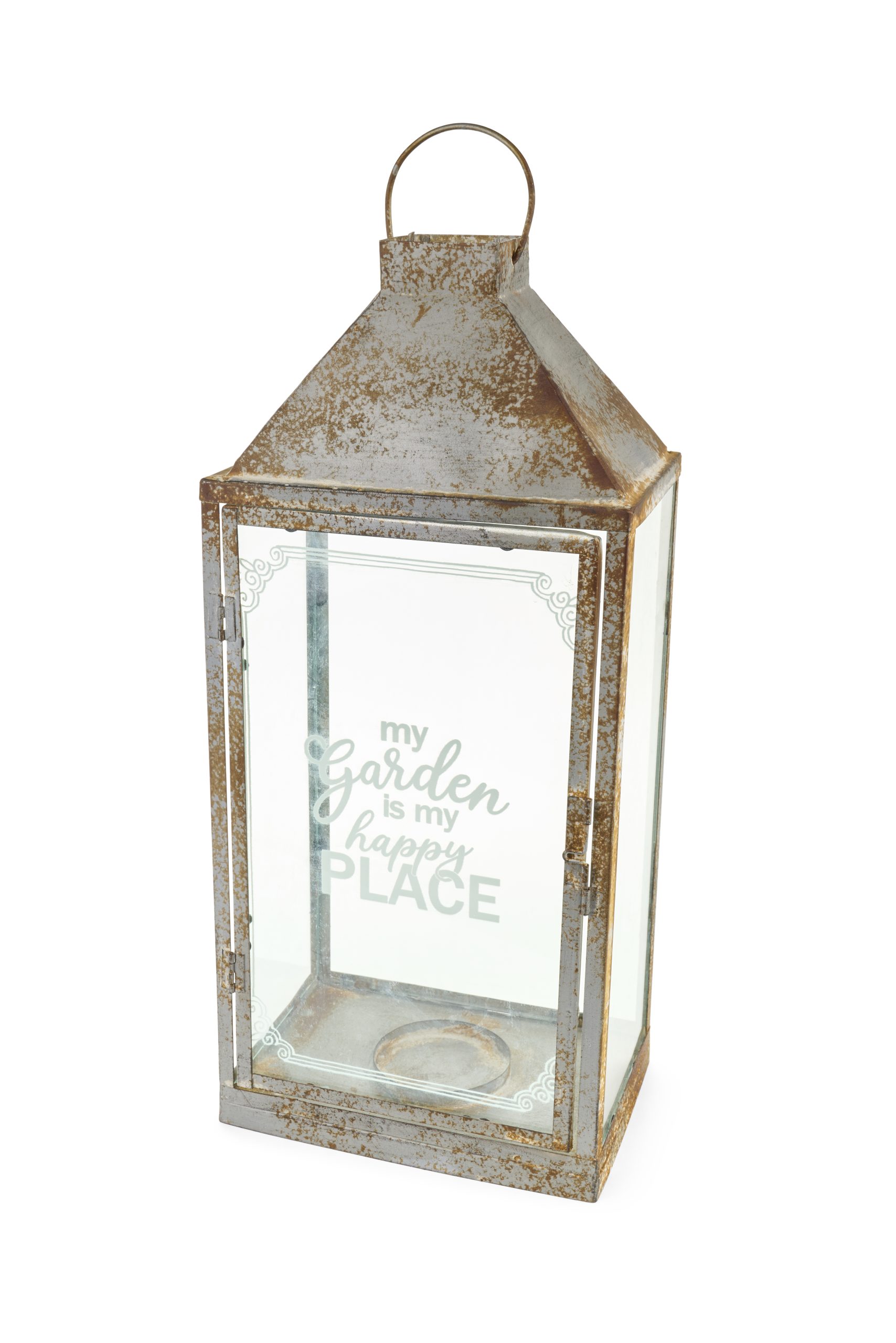 Lanterna in Metallo arrugginito – Nuvole di Stoffa