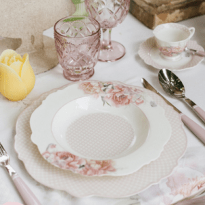 Servizio piatti per 6 persone piano fondo Nuvole di Stoffa "Fiorirà Collection"