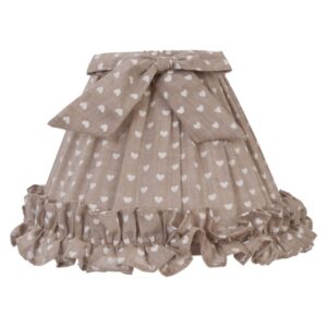 Paralume beige con fiocchettino Clayre & Eeff Ø 22cm.