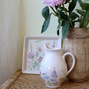 Brocca Decorativa Papillon con Fiori – Chic Antique