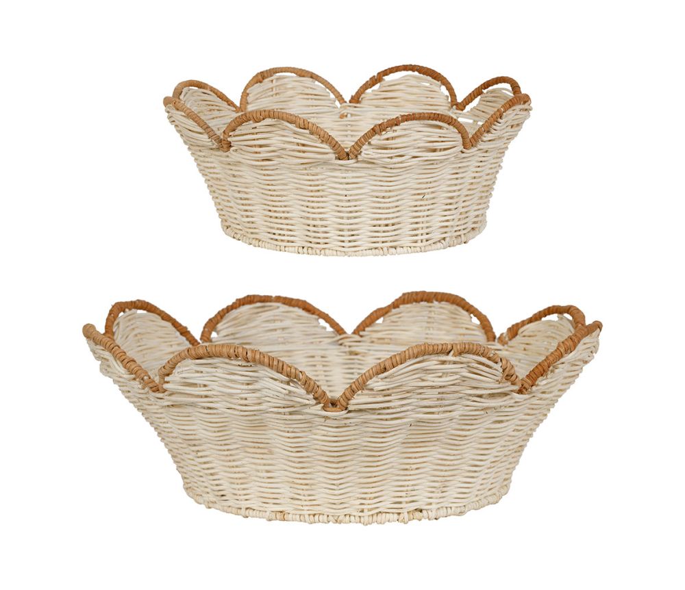 Set 2 Cestini Fantine Blanc Cassé – Comptoir de Famille