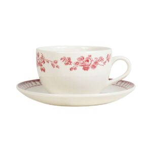 Tazza da Tè con Piattino Faustine Bordeaux – Comptoir de Famille