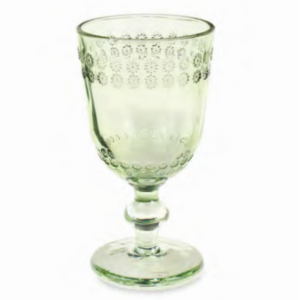 Set 6 calici “Flower” in vetro verde – Nuvole di Stoffa