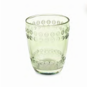 Set 6 bicchieri “Flower” in vetro verde – Nuvole di Stoffa