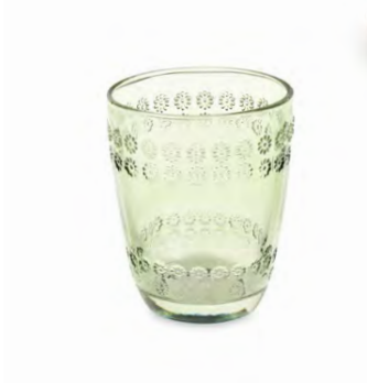 Set 6 bicchieri “Flower” in vetro verde – Nuvole di Stoffa