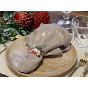 Portatovagliolo con auto e albero di Natale Chic Antique