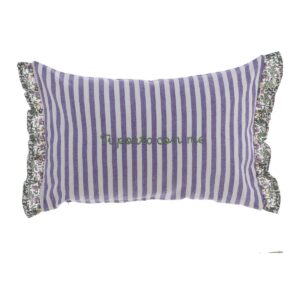 Cuscino ricamato con gala “Ti porto con me” Blanc Mariclò – Ti Porto con Me – 30 x 50 cm