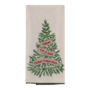 Canovaccio Merry Christmas Blanc Mariclò – Abeti Noel – 40 x 70 cm
