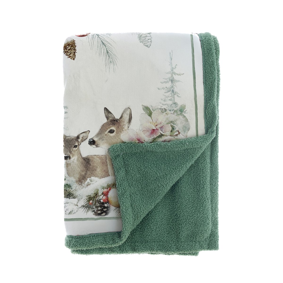 Plaid sherpa 420gsm Blanc Mariclò – Giardino D'inverno – 150 x 200 cm