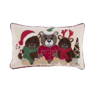 Cuscino con applicazioni Blanc Mariclò – Teddy Bear – 30 x 50 cm