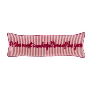 Cuscino ricamato Blanc Mariclò – Cuscini di Natale – 20 x 60 cm