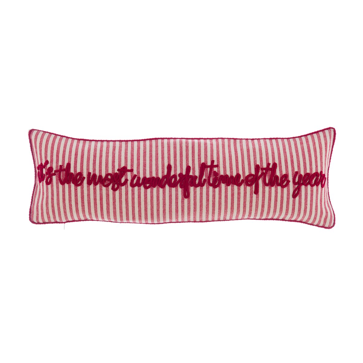 Cuscino ricamato Blanc Mariclò – Cuscini di Natale – 20 x 60 cm
