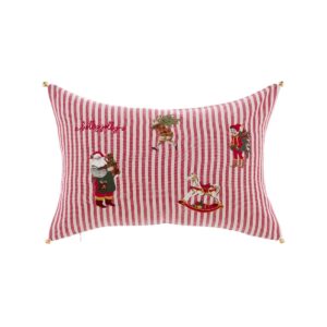 Cuscino con applicazioni Blanc Mariclò – Cuscini di Natale – 12 x 18 cm