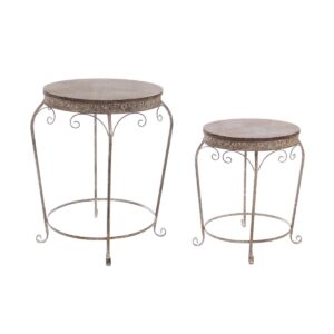 Set/2 tavolini Blanc Mariclò – Antica Officina – 54 x 63 x 43 cm