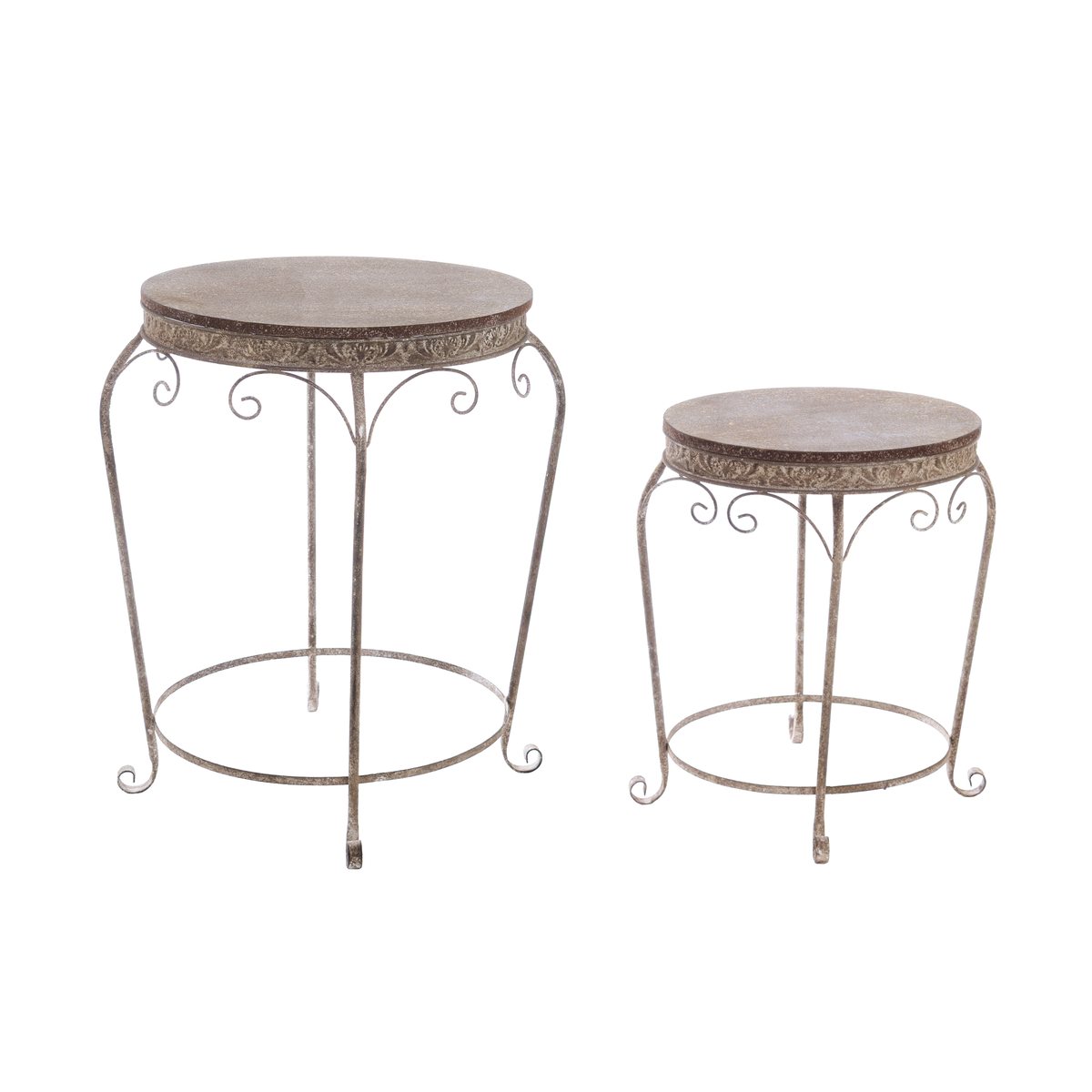 Set/2 tavolini Blanc Mariclò – Antica Officina – 54 x 63 x 43 cm