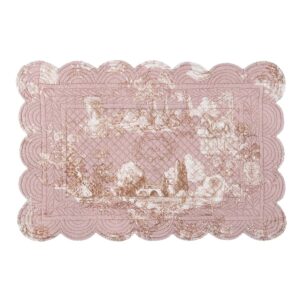 Tovaglietta Americana Trapuntata Rosa “Toile du Borgo” – Blanc Mariclò