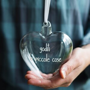 Pallina cuore Goditi le piccole cose - 11 cm Simple Day