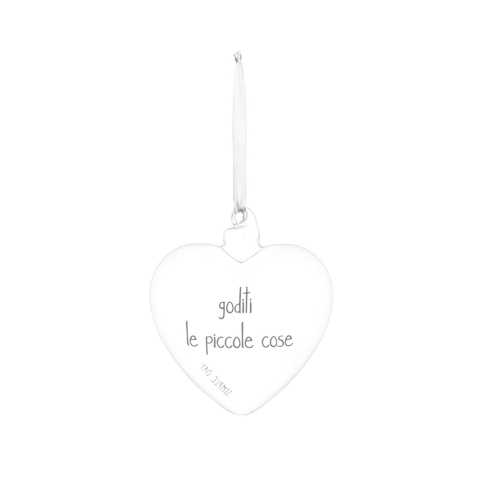 Pallina cuore Goditi le piccole cose - 11 cm Simple Day - immagine 2