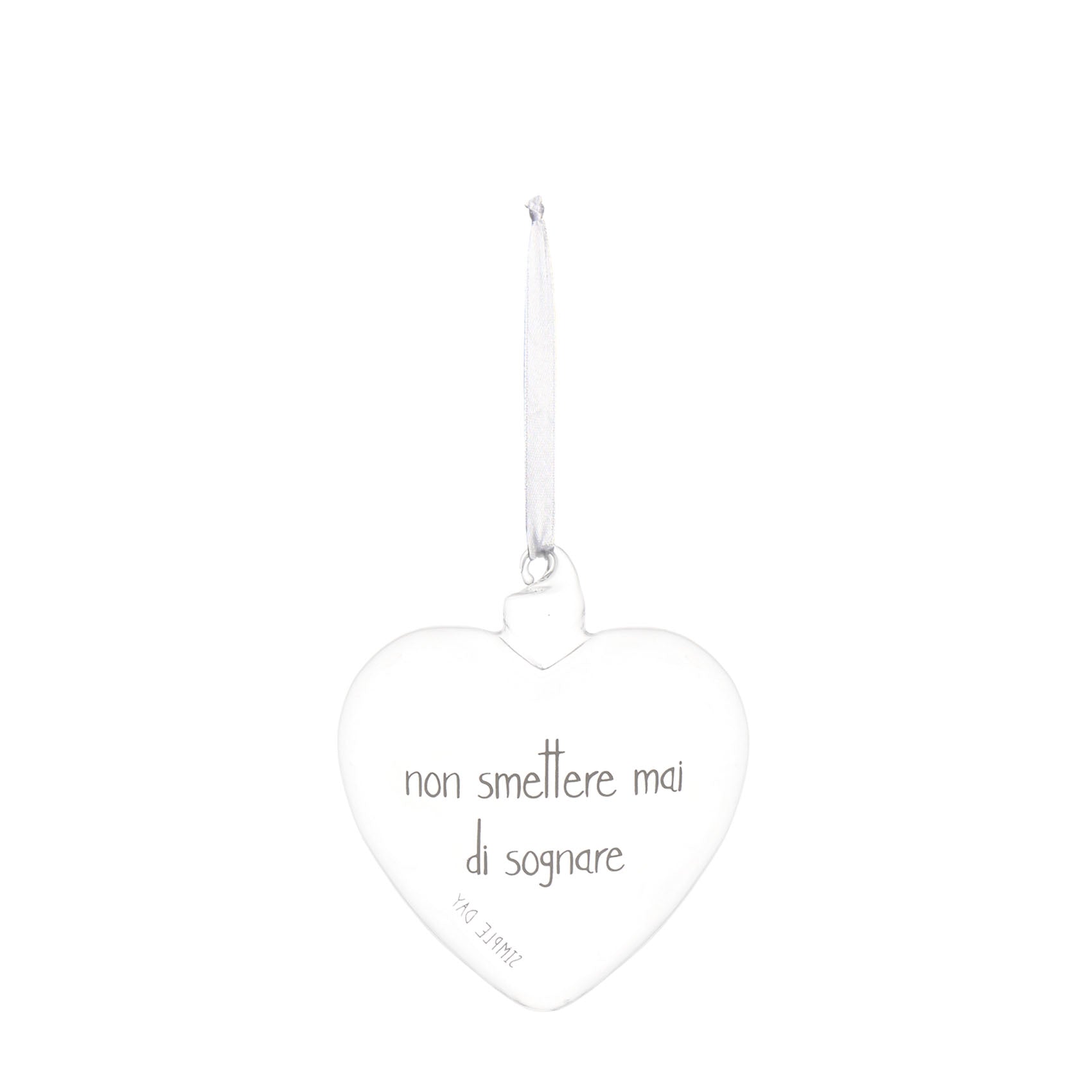 Pallina cuore Non smettere mai di sognare - 11 cm Simple Day - immagine 2