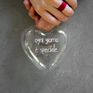 Pallina cuore Ogni giorno è speciale - 11 cm Simple Day
