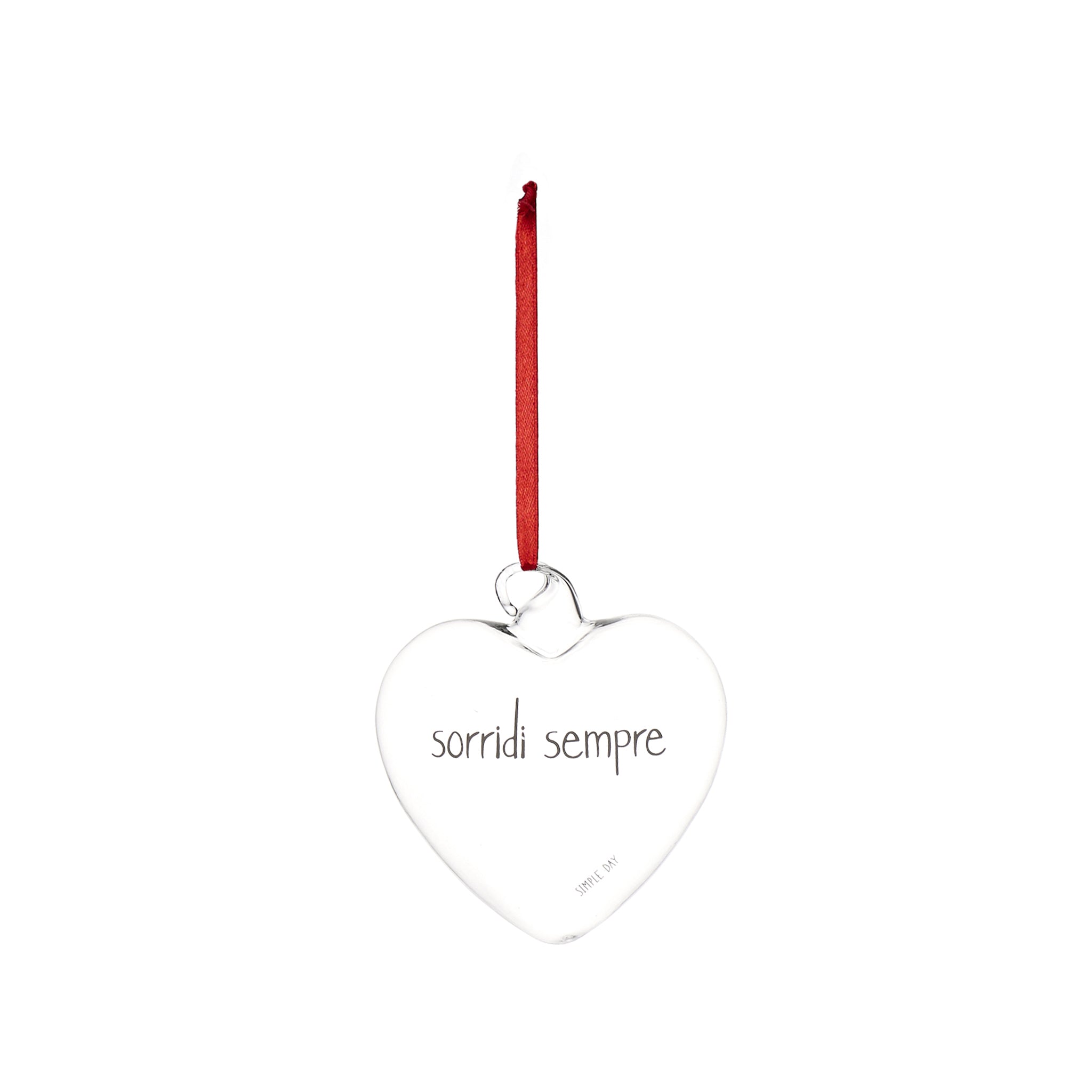 Pallina cuore Sorridi sempre - 11 cm Simple Day - immagine 2