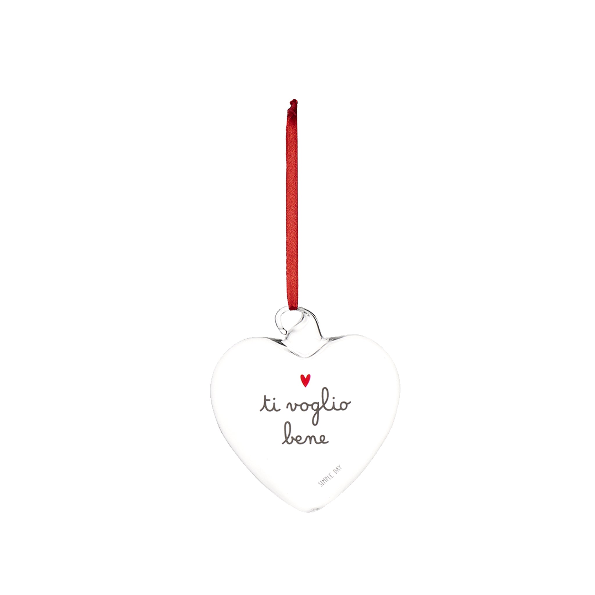 Pallina cuore Ti voglio bene - 11 cm Simple Day - immagine 2