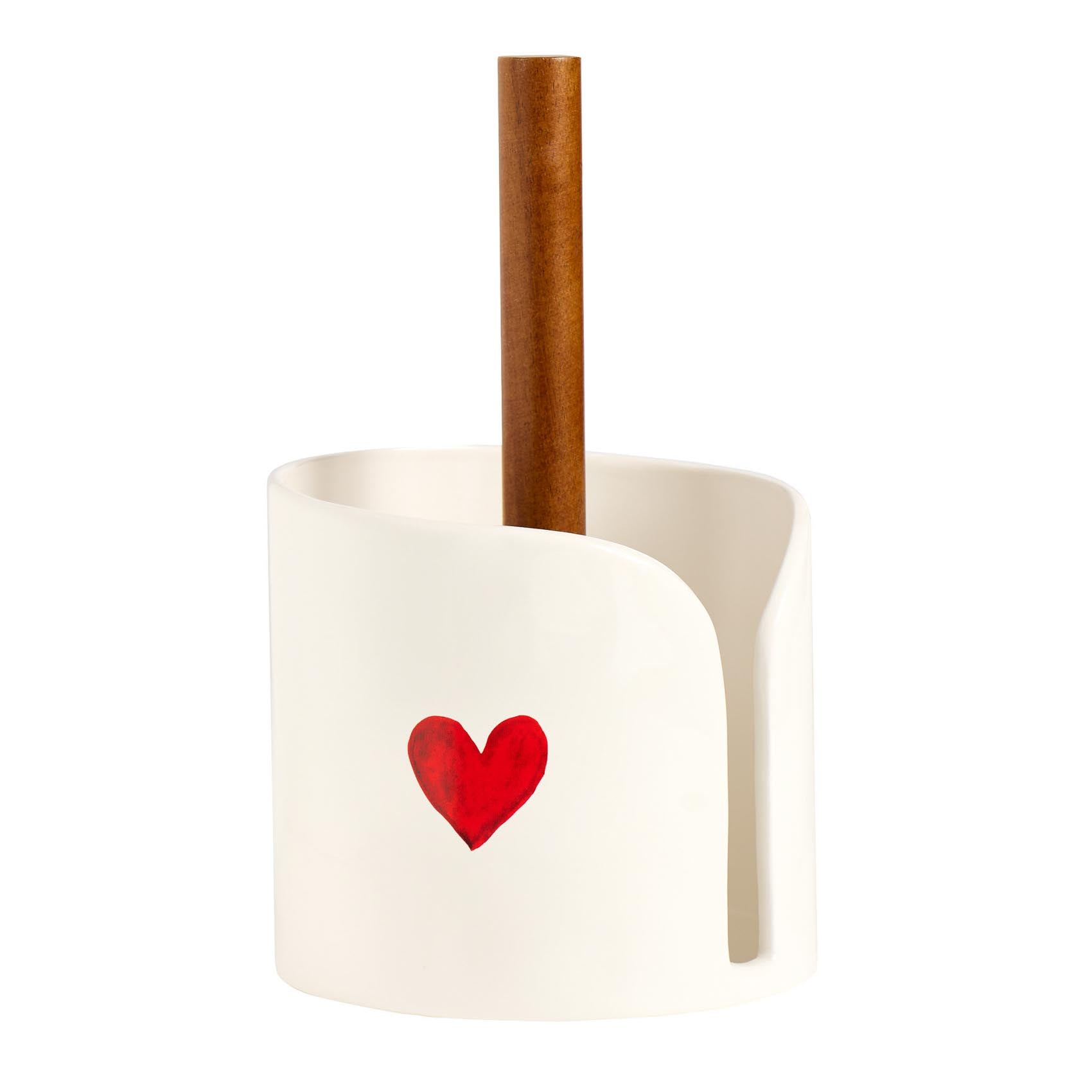 Portarotolo da cucina Cuore acquerello rosso Simple Day - immagine 2