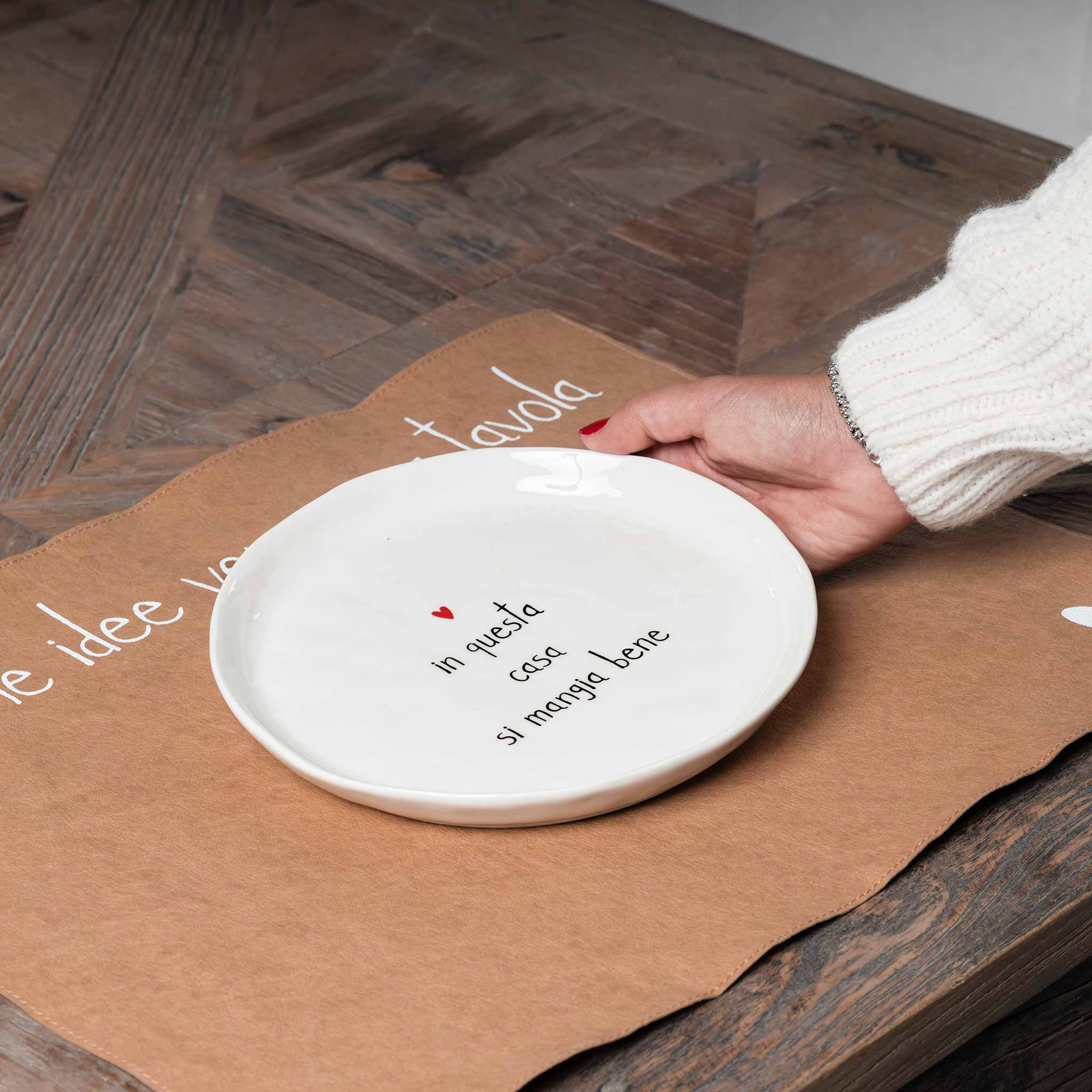 Set 2 Piatti da dessert In questa casa si mangia bene Simple Day