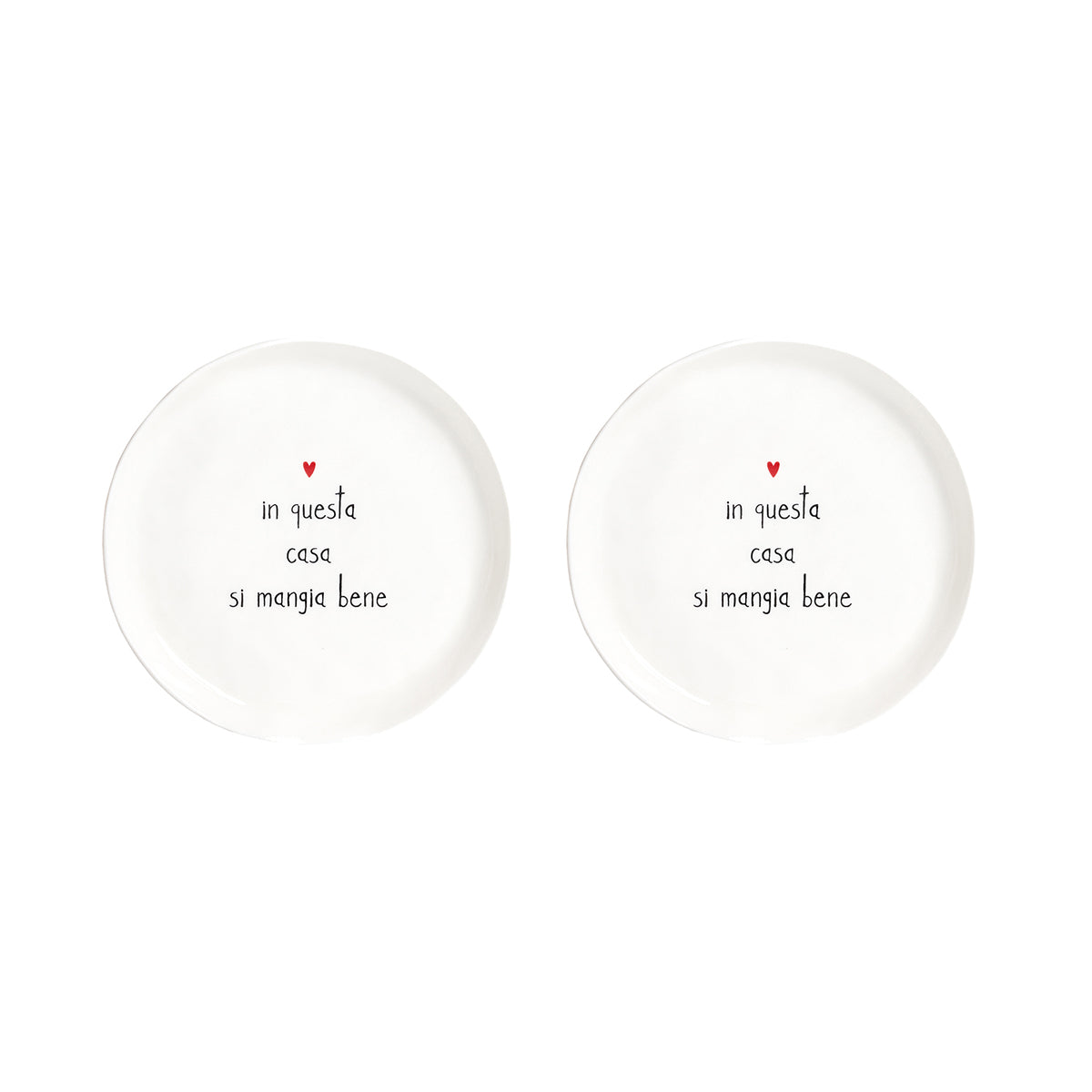 Set 2 Piatti da dessert In questa casa si mangia bene Simple Day - immagine 2