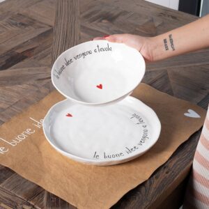 Set 2 Piatti fondi Le buone idee vengono a tavola Simple Day