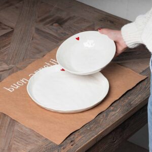 Set 2 Piatti fondi Cuore Simple Day