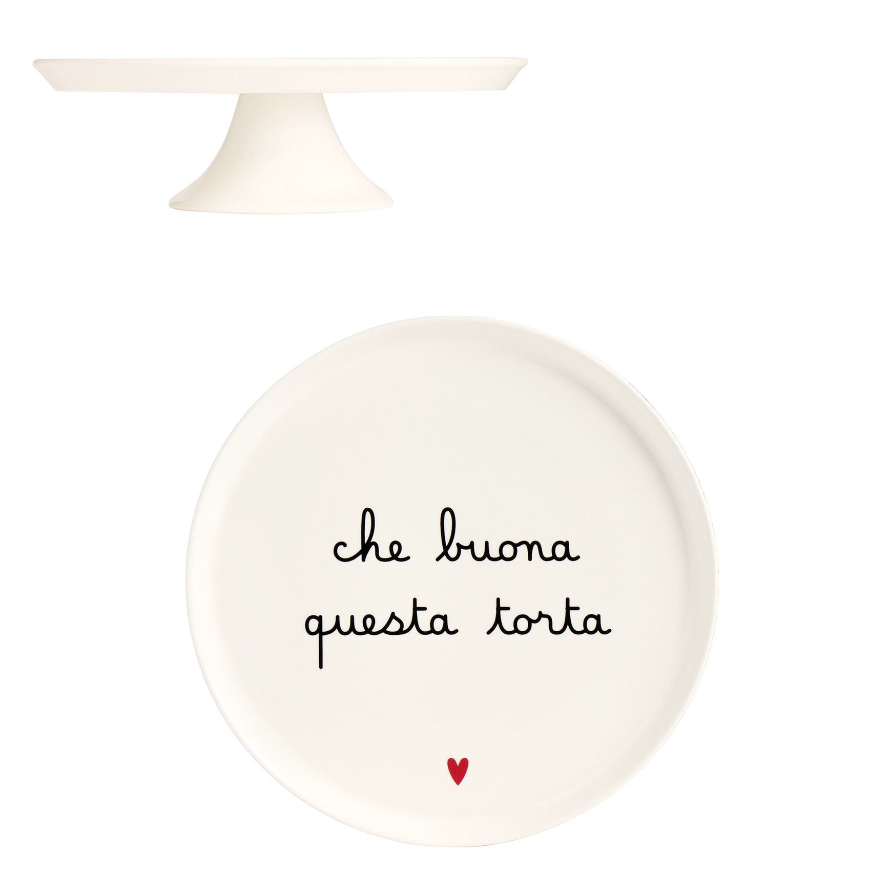 Alzata per dolci e torte in gres - Che buona questa torta Simple Day - immagine 2