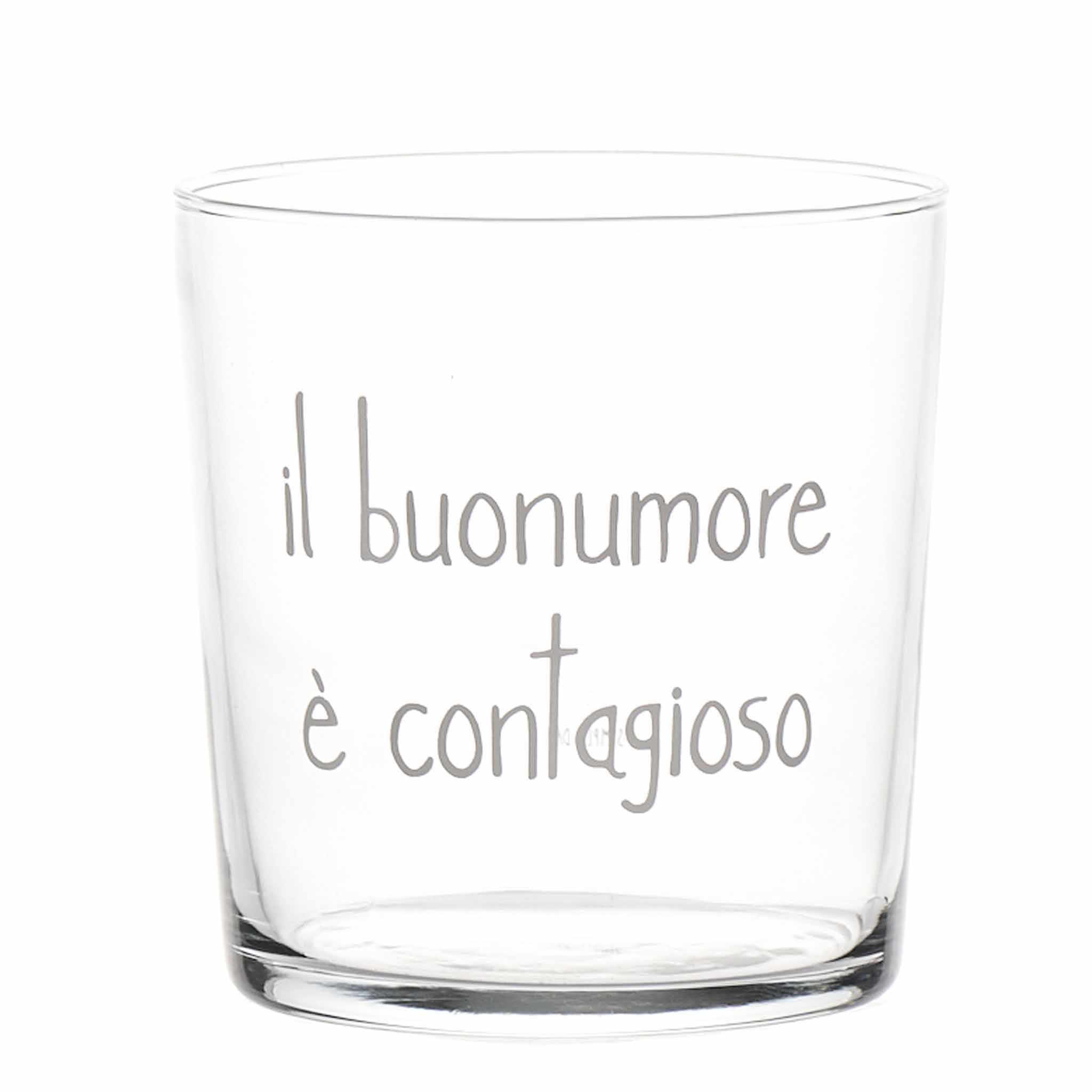 Set 6 bicchieri acqua Il buon umore è contagioso Simple Day - immagine 3