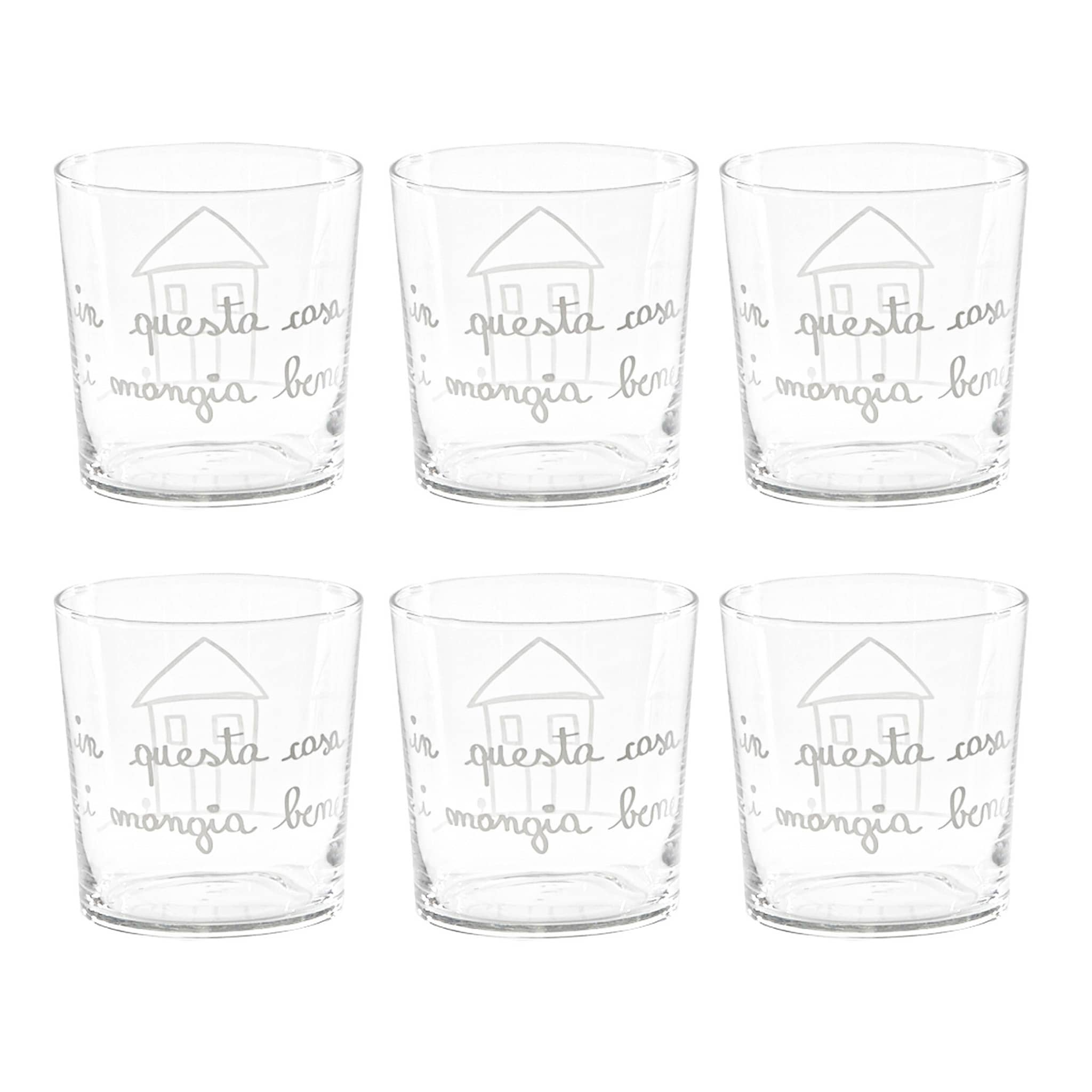Set 6 Bicchieri acqua Mangia Bene Simple Day - immagine 2
