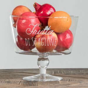 Alzata Porta frutta in vetro decoro Frutta Di Stagione Simple Day