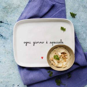 Piatto rettangolare Ogni giorno è speciale Simple Day