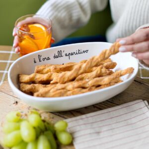 Piatto ovale fondo E' l'ora dell'aperitivo - 25 cm Simple Day