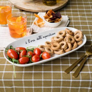 Piatto ovale fondo E' l'ora dell'aperitivo - 34 cm Simple Day