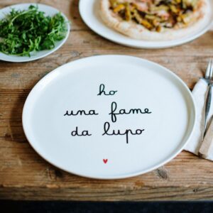 Piatto pizza Ho una fame da lupo 31,5 cm Simple Day