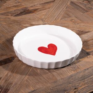Tortiera in gres Cuore acquerello Simple Day