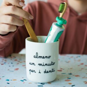 Portaspazzolino Almeno un minuto per i denti Simple Day