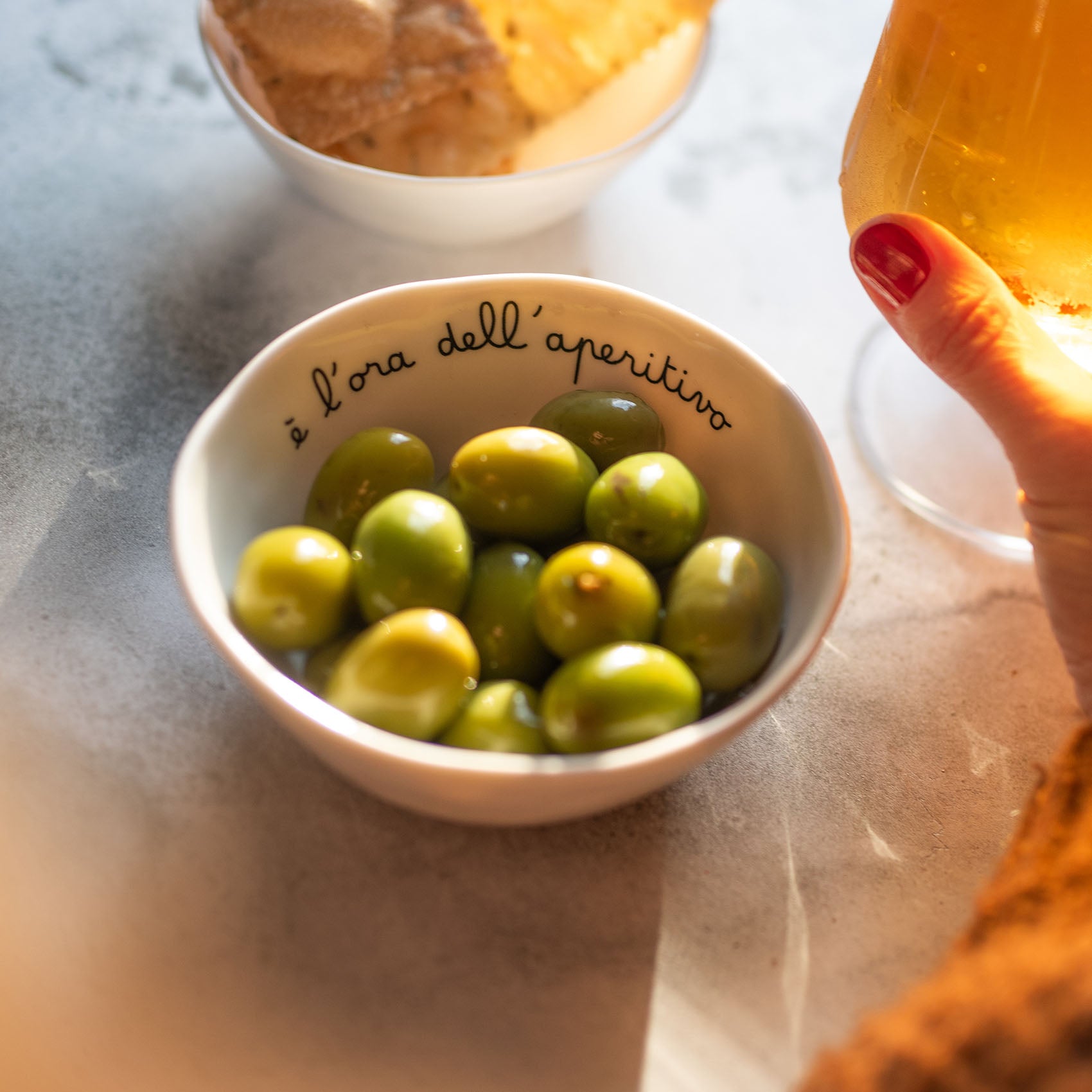 Set 4 Coppette in gres E' l'ora dell'aperitivo Simple Day