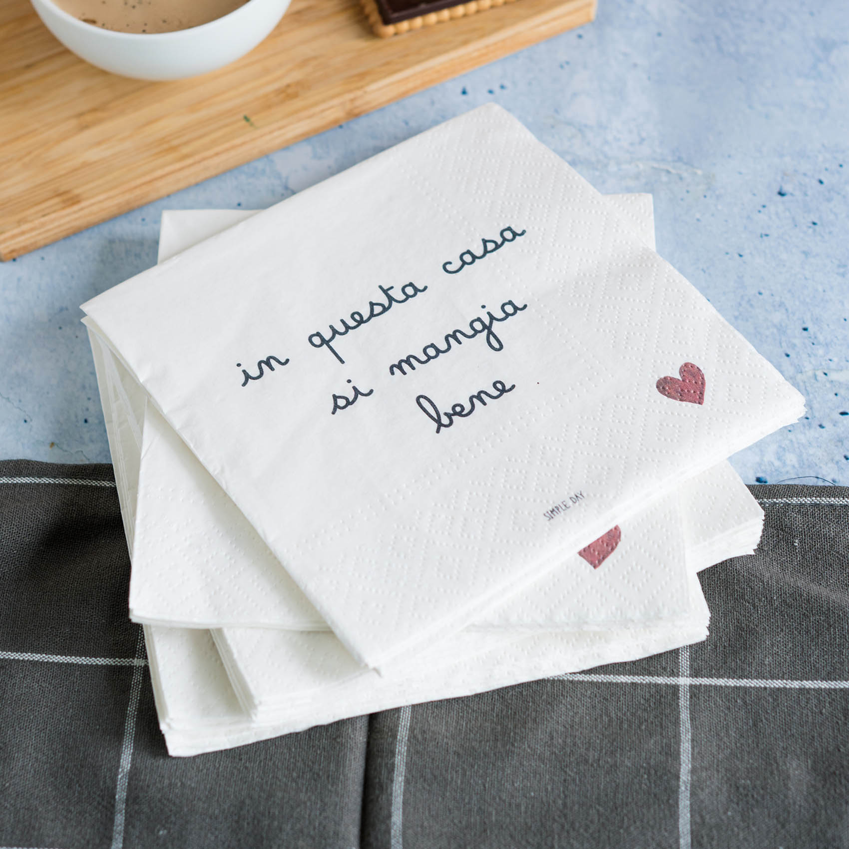 Set 20 tovaglioli in carta In questa casa si mangia bene Simple Day