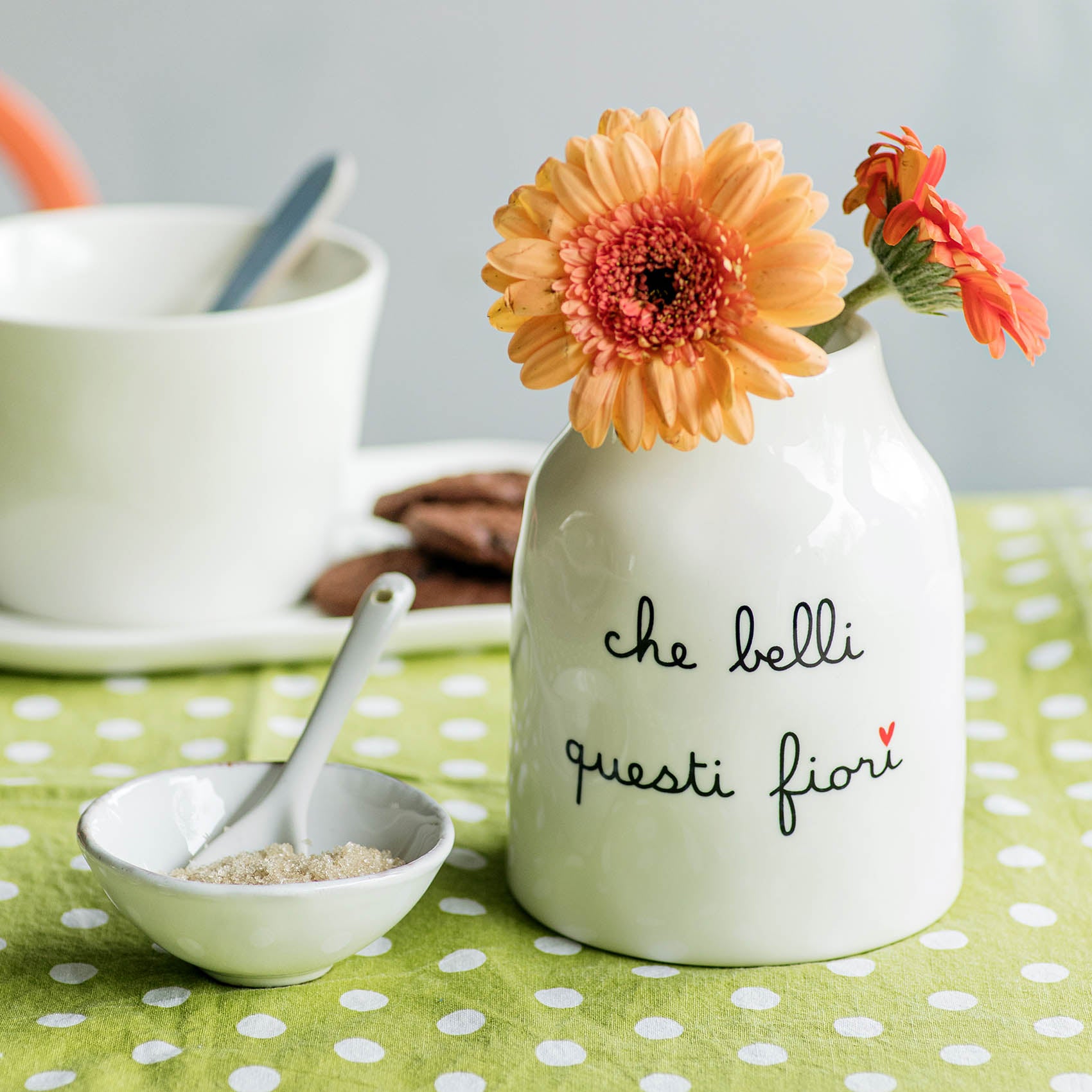 Vaso Portafiori in gres Che belli questi fiori - Ø 10,3 x H 13 cm Simple Day