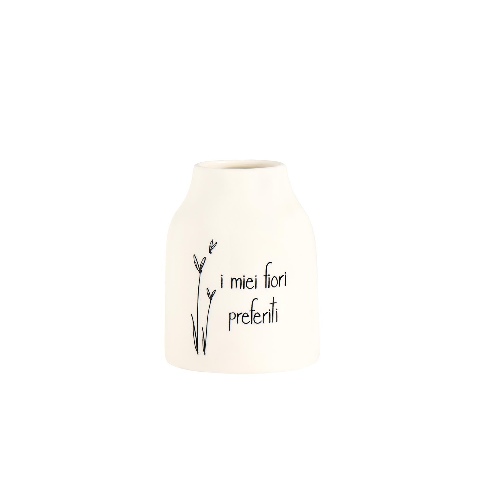 Vaso Portafiori in gres I miei fiori preferiti - Ø 10,3 x H 13 cm Simple Day - immagine 2