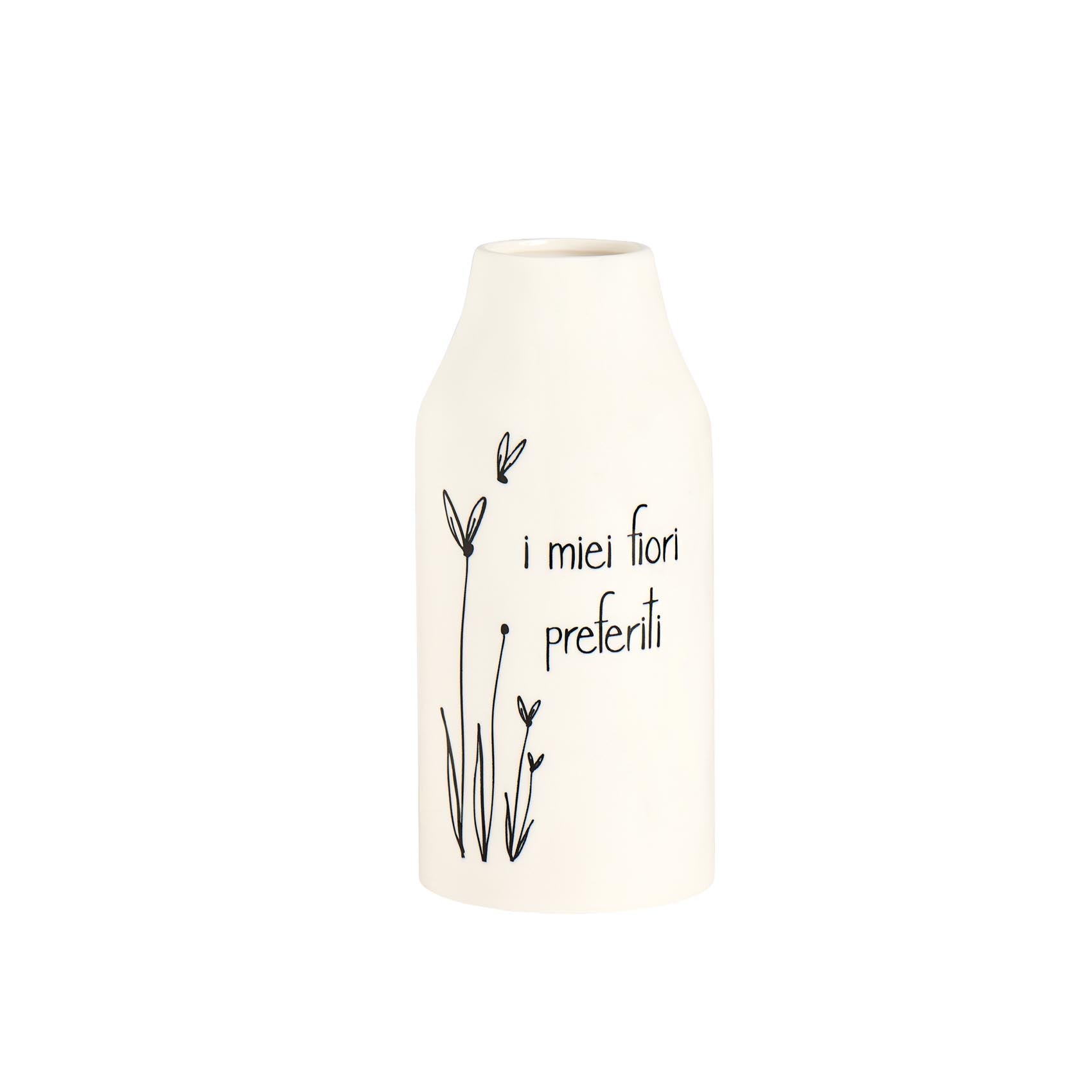 Vaso Portafiori in gres I miei fiori preferiti - Ø 8,6 x H 19 cm Simple Day - immagine 2