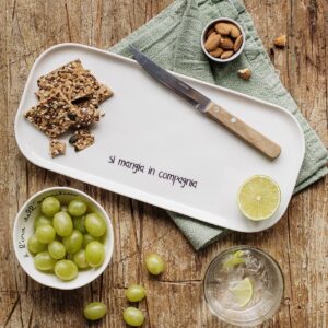 Vassoio rettangolare Si mangia in compagnia Simple Day