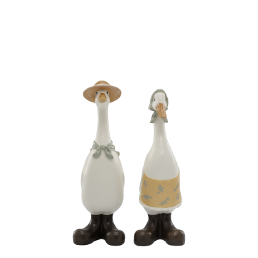 Set 2 oche con sciarpa e cappello Chic Antique bianche - immagine 2